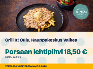 Read more about the article Grill It! Oulu, Kauppakeskus Valkea